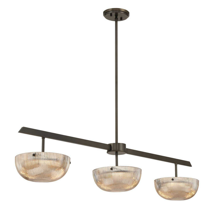 Hubbard LED Linear Chandelier in Mediterranean Bronze Savoy House