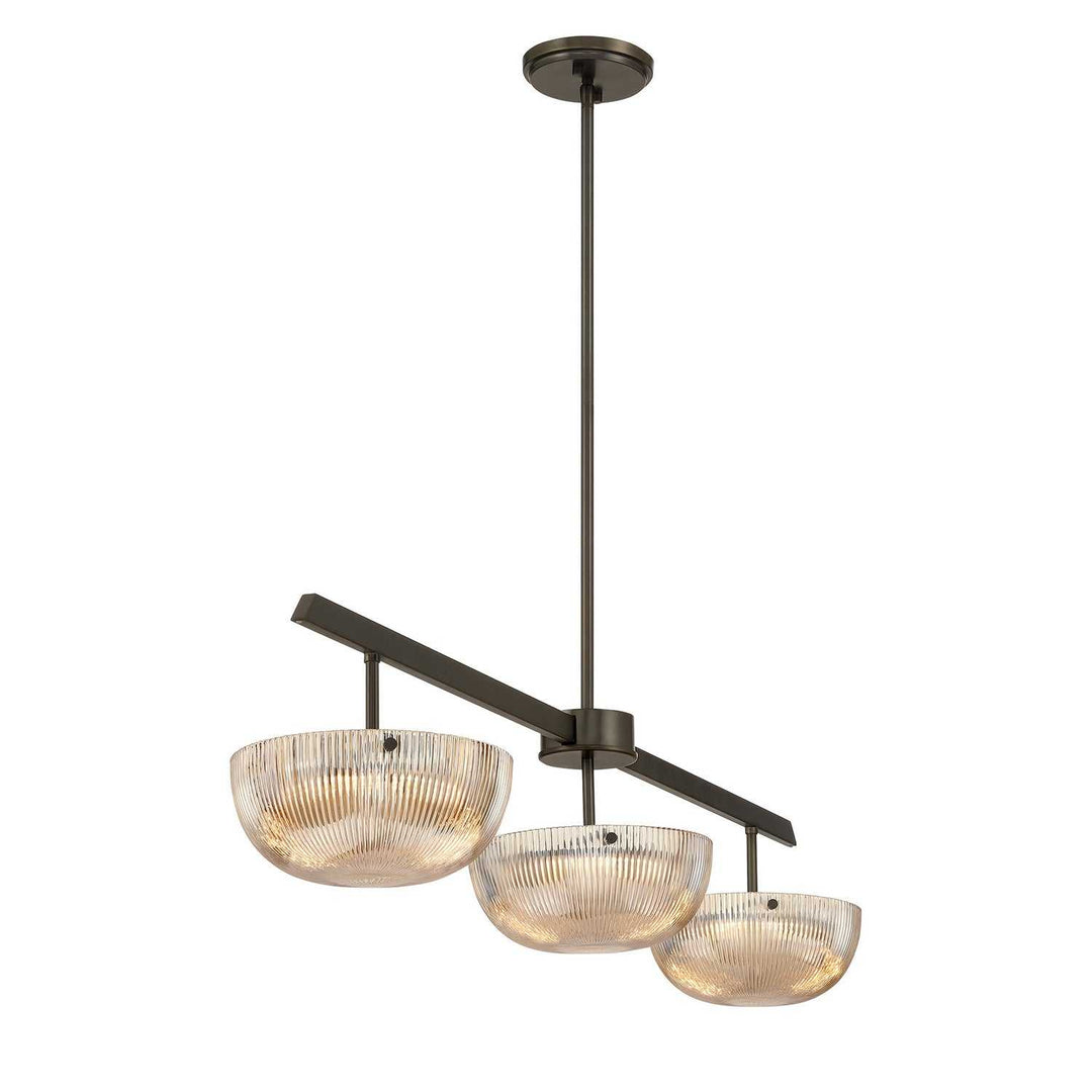 Hubbard LED Linear Chandelier in Mediterranean Bronze Savoy House