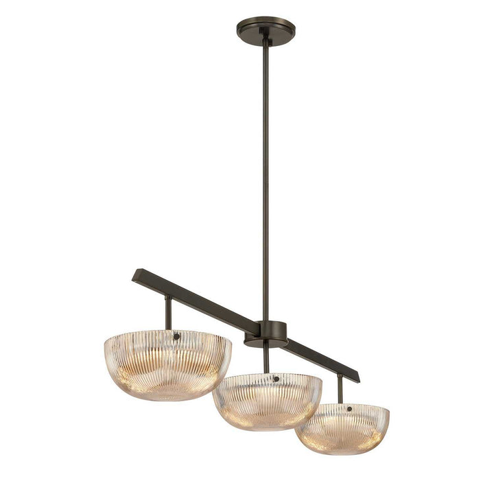 Hubbard LED Linear Chandelier in Mediterranean Bronze Savoy House