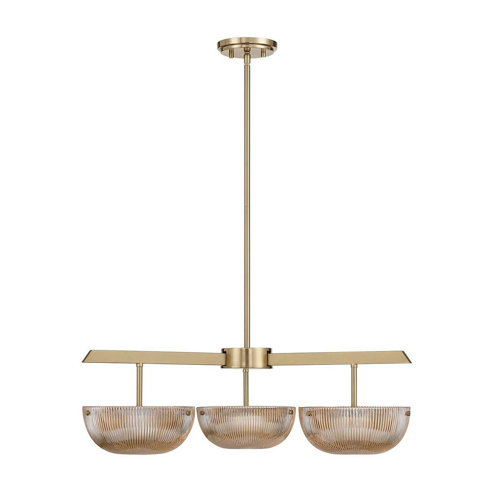 Hubbard LED Chandelier in Noble Brass Savoy House
