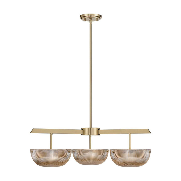 Hubbard LED Chandelier in Noble Brass Savoy House