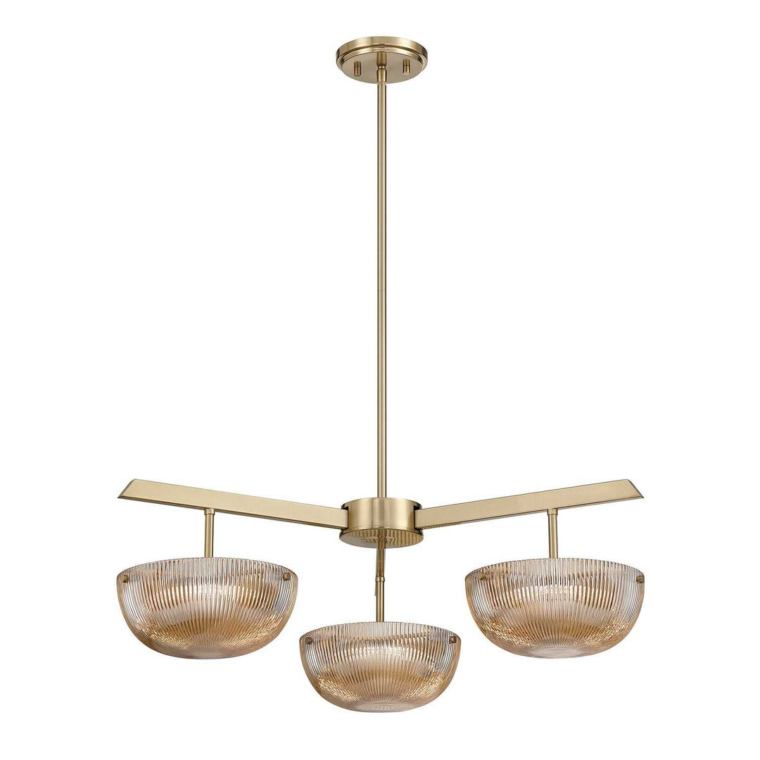 Hubbard LED Chandelier in Noble Brass Savoy House