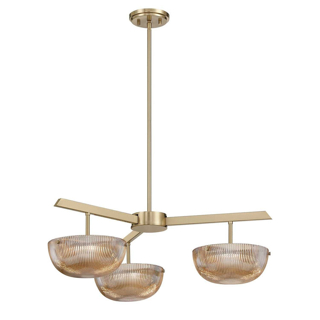 Hubbard LED Chandelier in Noble Brass Savoy House