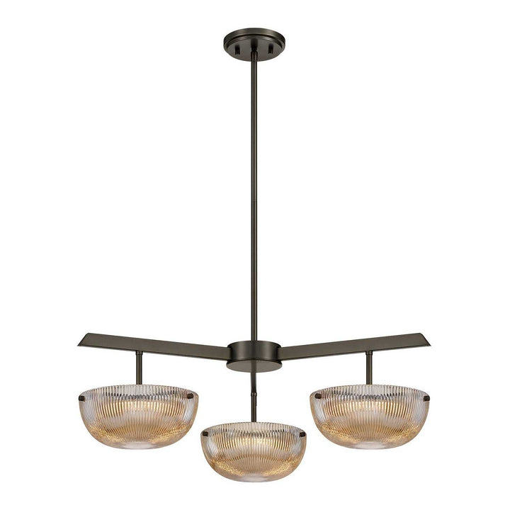 Hubbard LED Chandelier in Mediterranean Bronze Savoy House