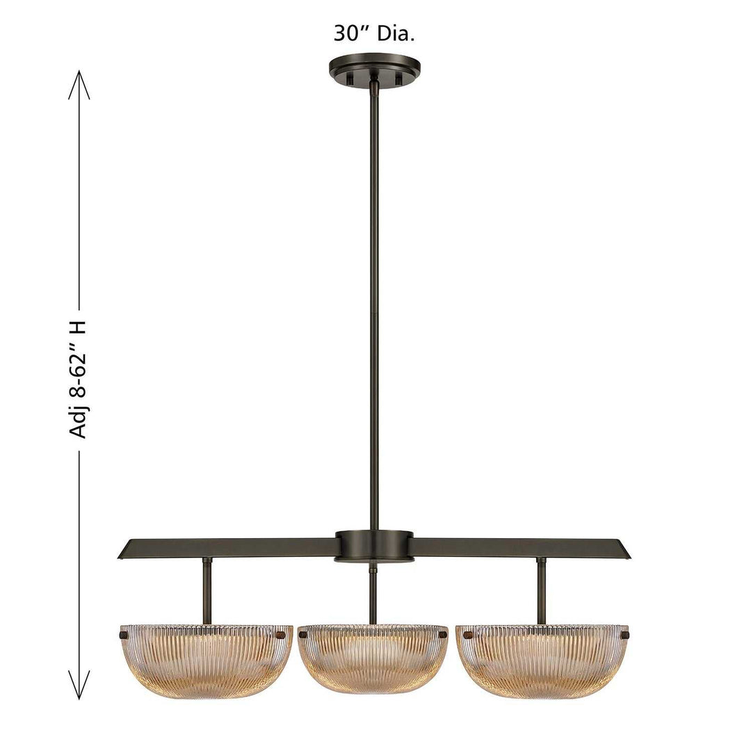 Hubbard LED Chandelier in Mediterranean Bronze Savoy House