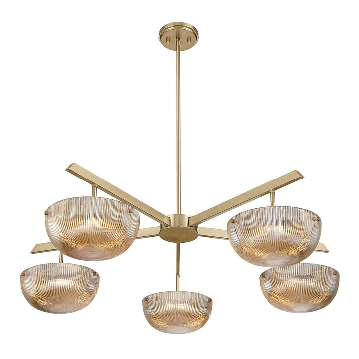Hubbard LED Chandelier in Noble Brass Savoy House