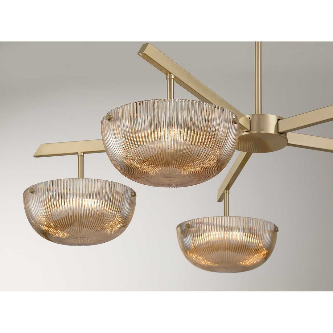 Hubbard LED Chandelier in Noble Brass Savoy House