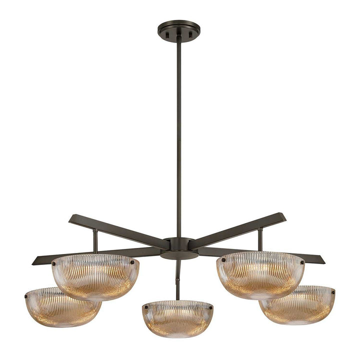 Hubbard LED Chandelier in Mediterranean Bronze Savoy House
