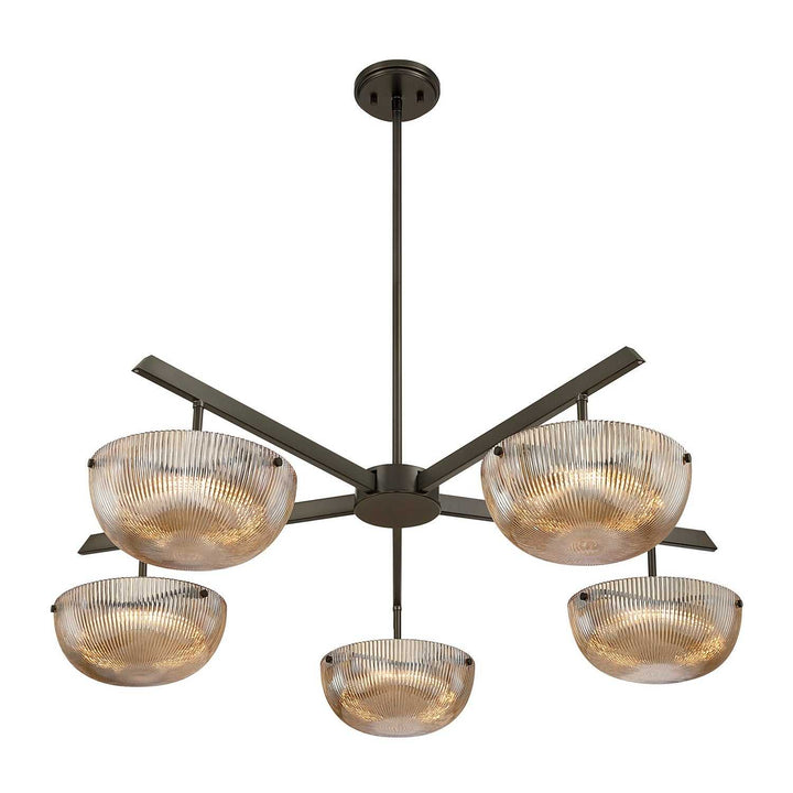 Hubbard LED Chandelier in Mediterranean Bronze Savoy House
