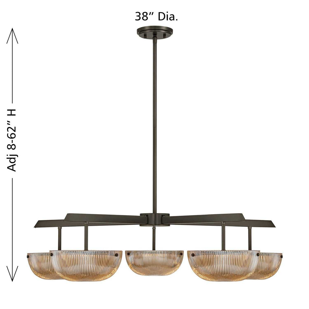 Hubbard LED Chandelier in Mediterranean Bronze Savoy House