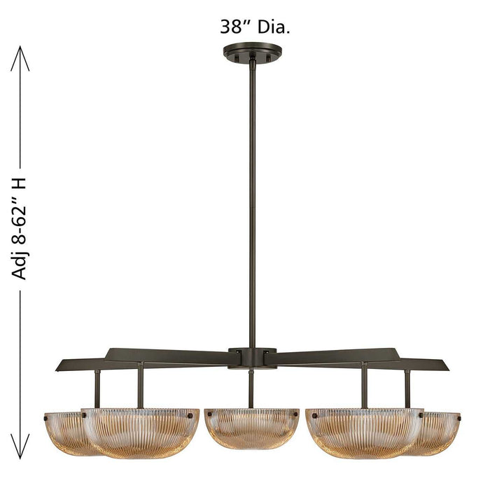 Hubbard LED Chandelier in Mediterranean Bronze Savoy House