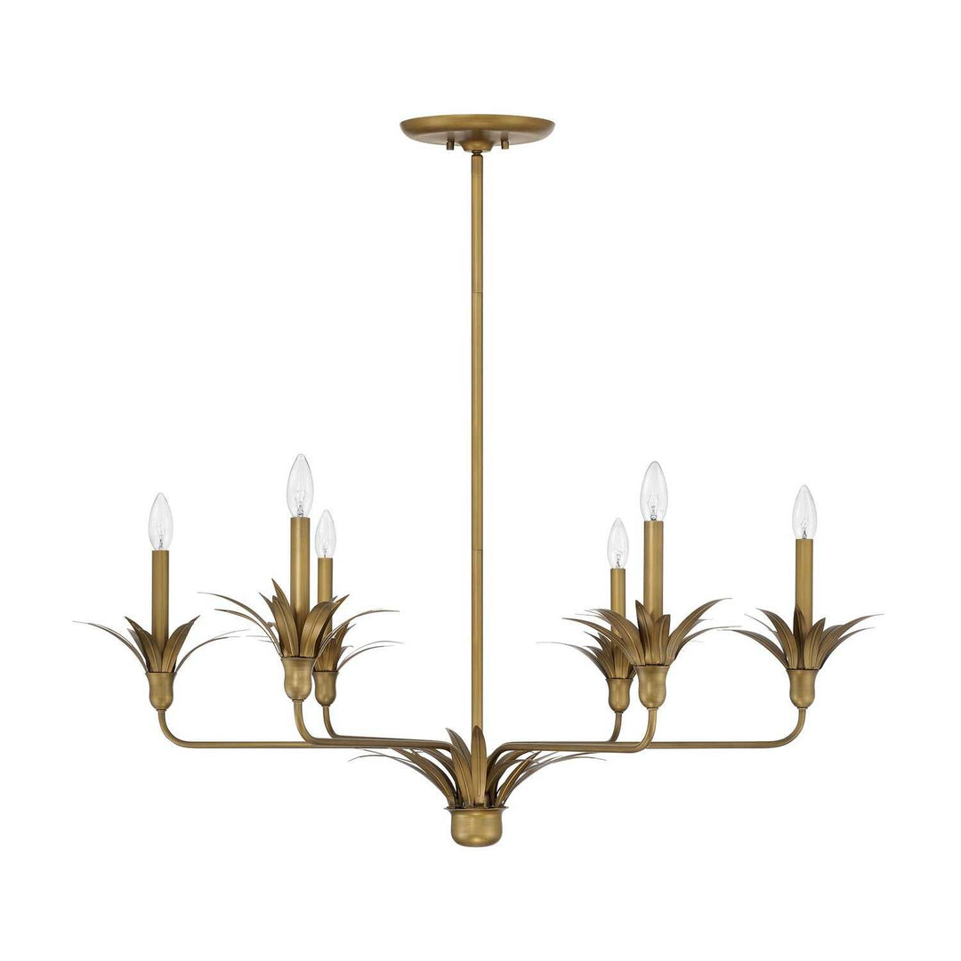 Strathmore Six Light Chandelier in Antique Patina Savoy House