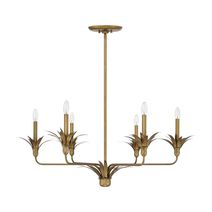Strathmore Six Light Chandelier in Antique Patina Savoy House