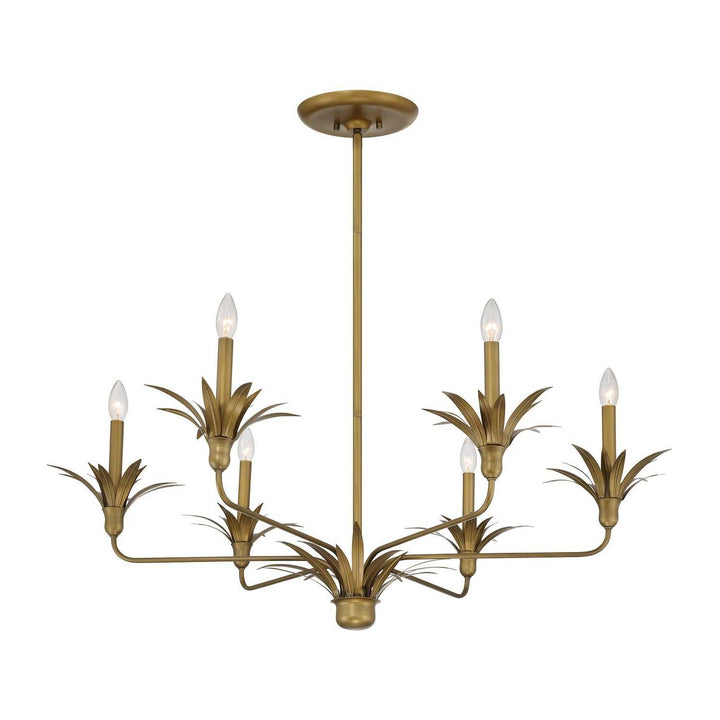 Strathmore Six Light Chandelier in Antique Patina Savoy House
