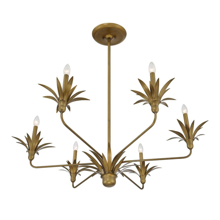 Strathmore Six Light Chandelier in Antique Patina Savoy House