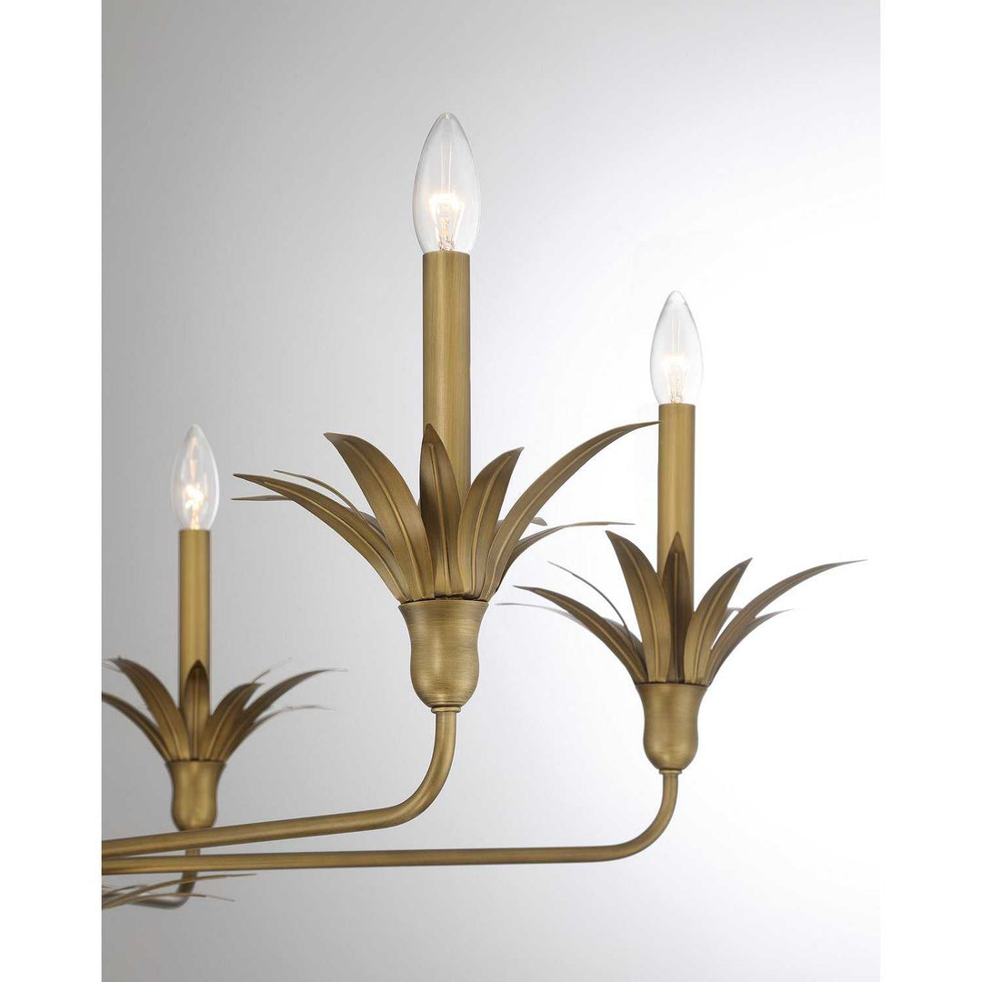 Strathmore Six Light Chandelier in Antique Patina Savoy House