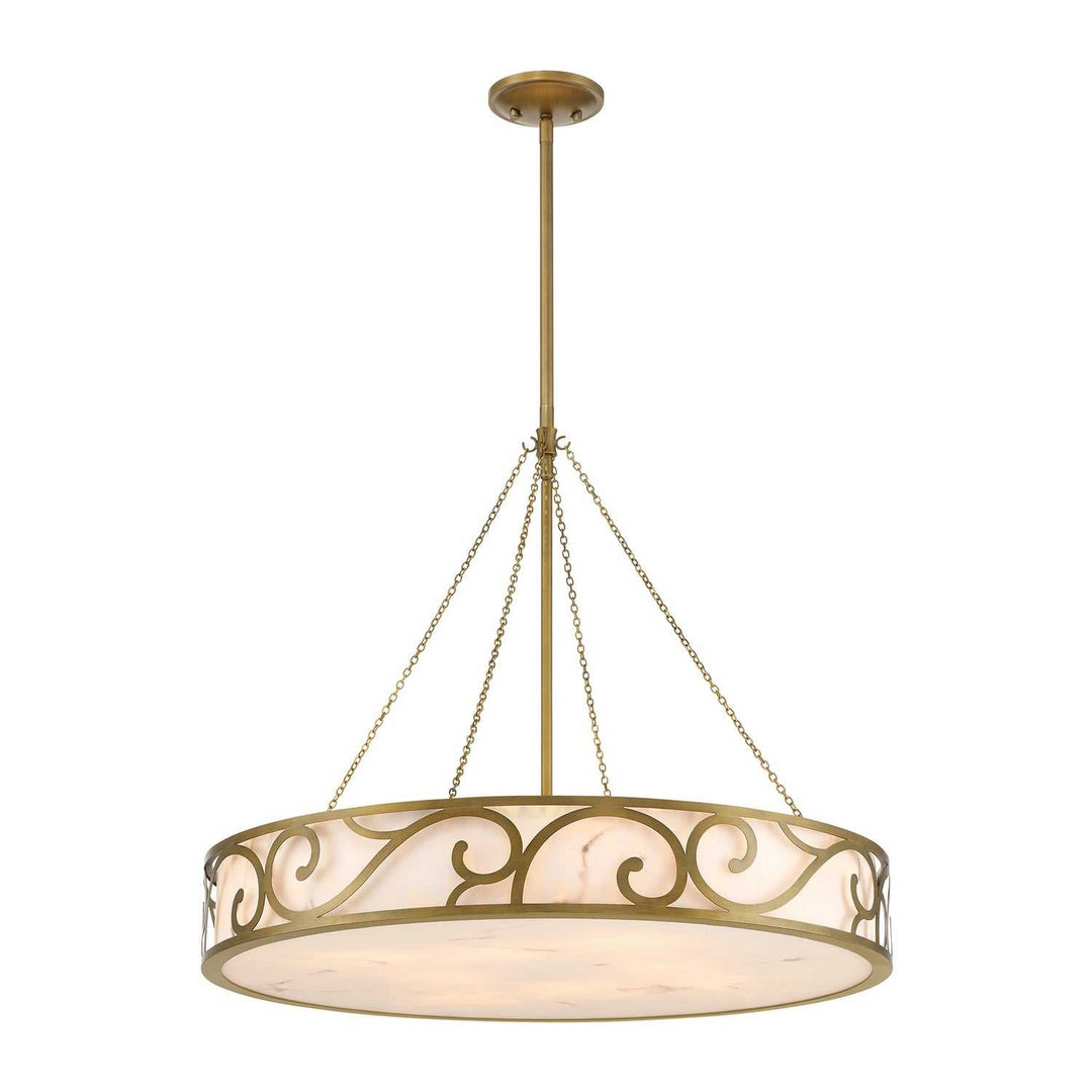 Halstead Eight Light Chandelier in Antique Patina Savoy House