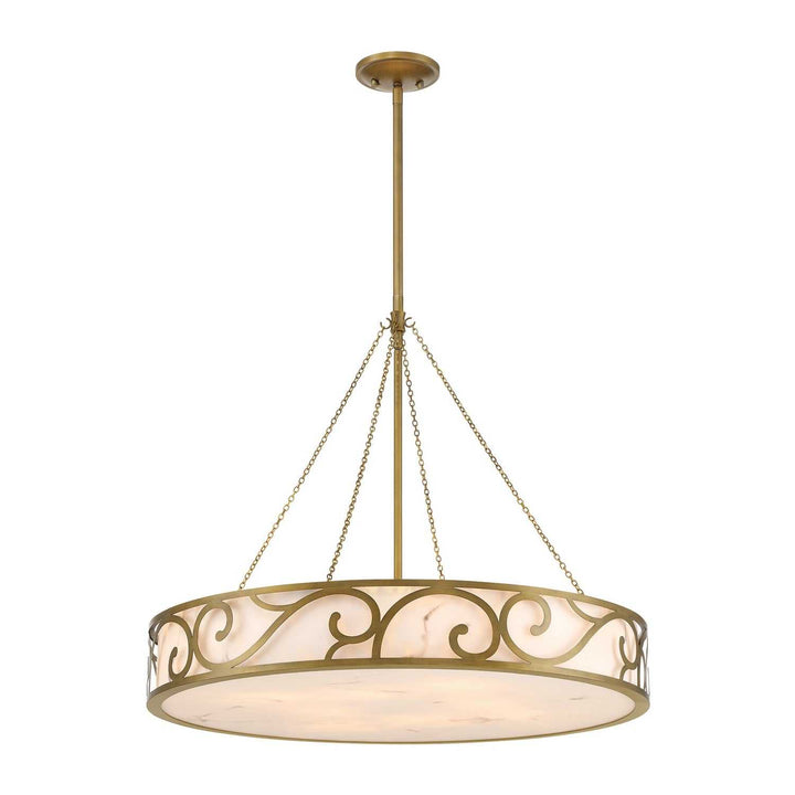 Halstead Eight Light Chandelier in Antique Patina Savoy House