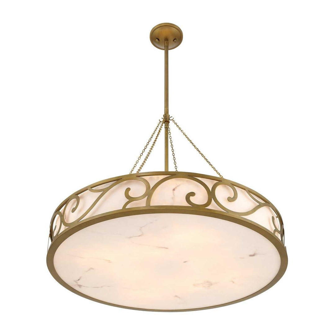 Halstead Eight Light Chandelier in Antique Patina Savoy House