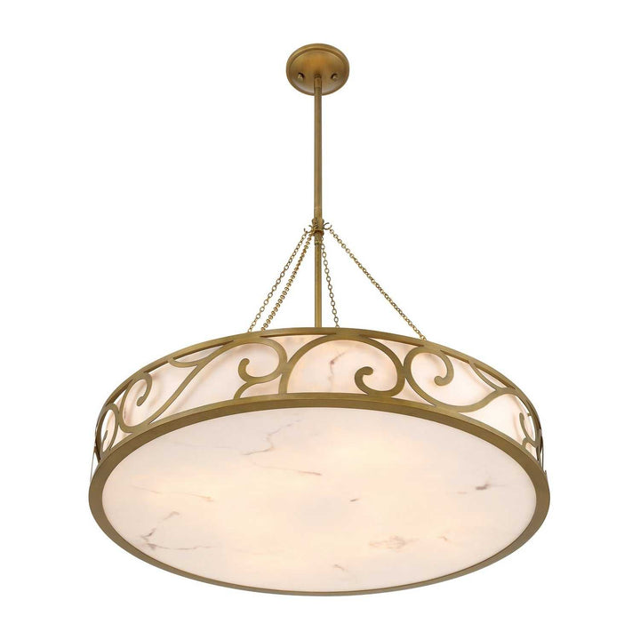 Halstead Eight Light Chandelier in Antique Patina Savoy House