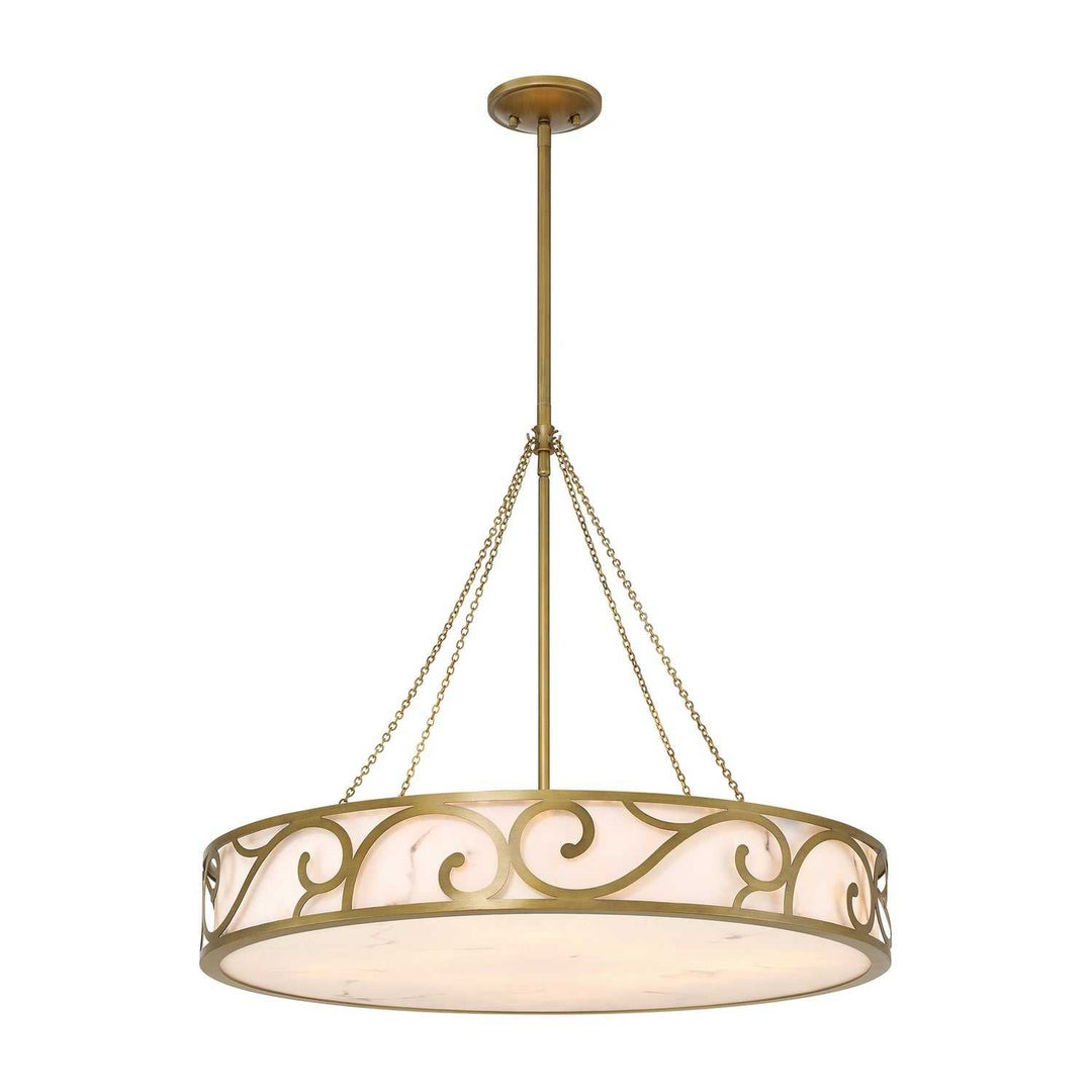 Halstead Eight Light Chandelier in Antique Patina Savoy House