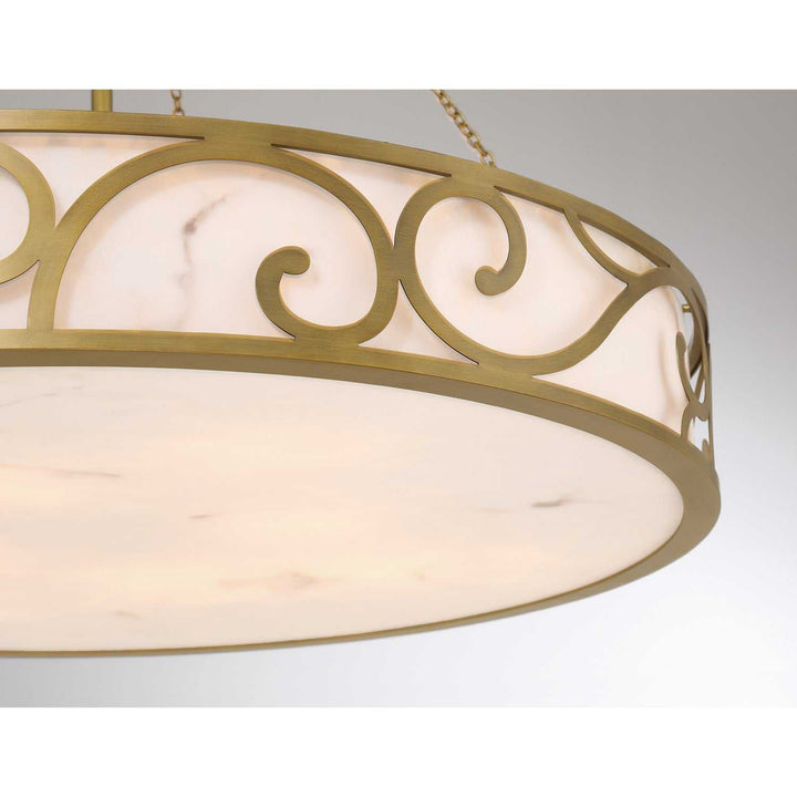 Halstead Eight Light Chandelier in Antique Patina Savoy House
