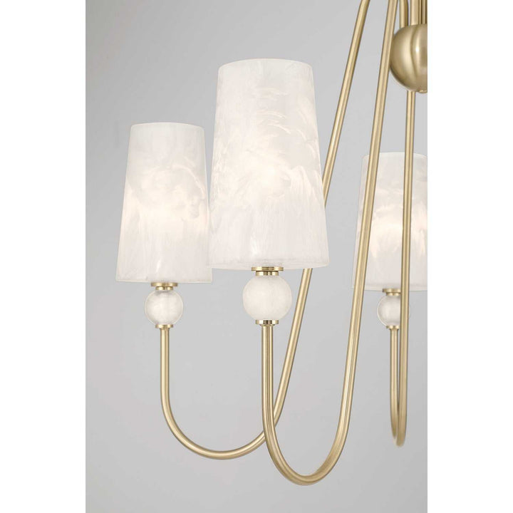 Sheldon Five Light Chandelier in Noble Brass Savoy House