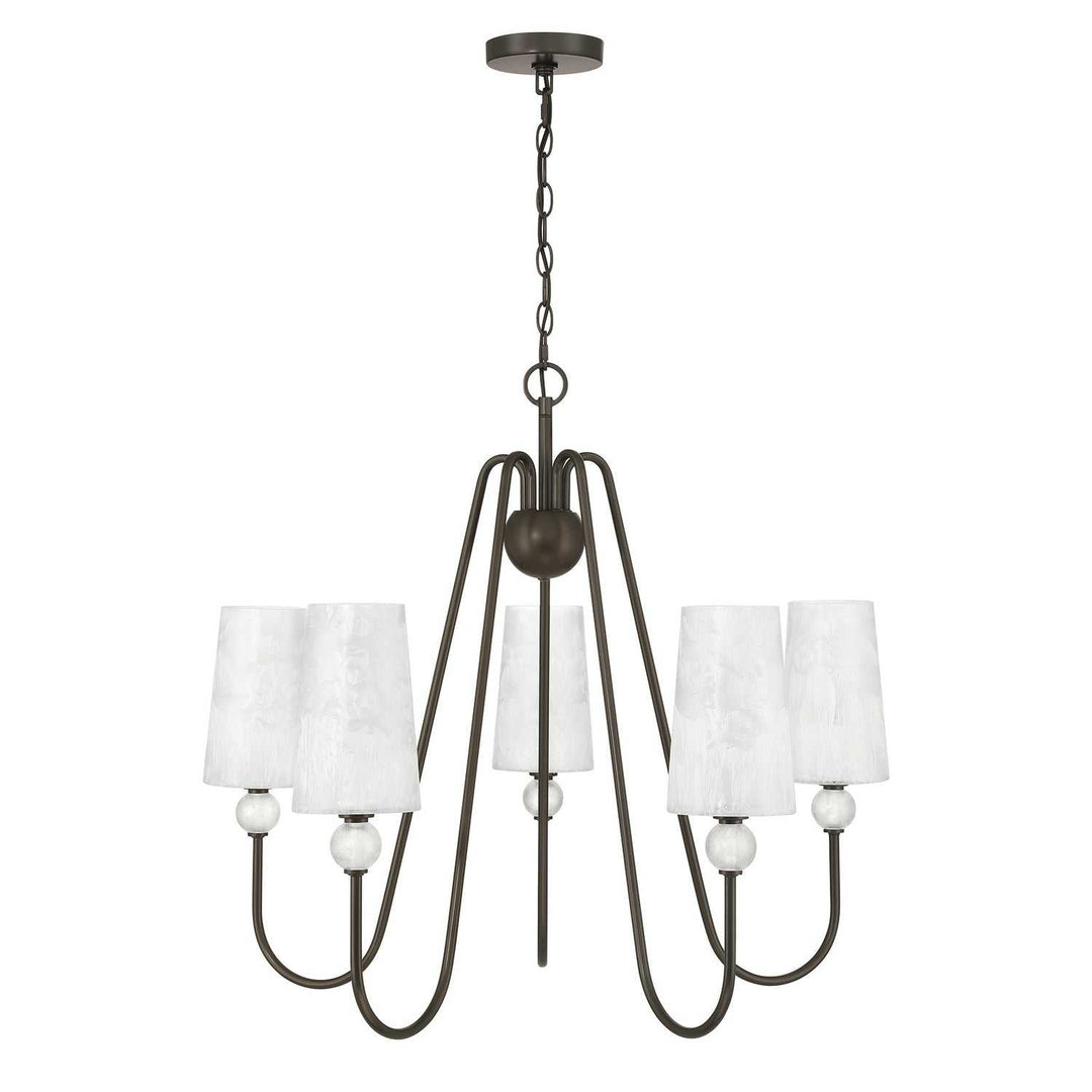 Sheldon Five Light Chandelier in Mediterranean Bronze Savoy House