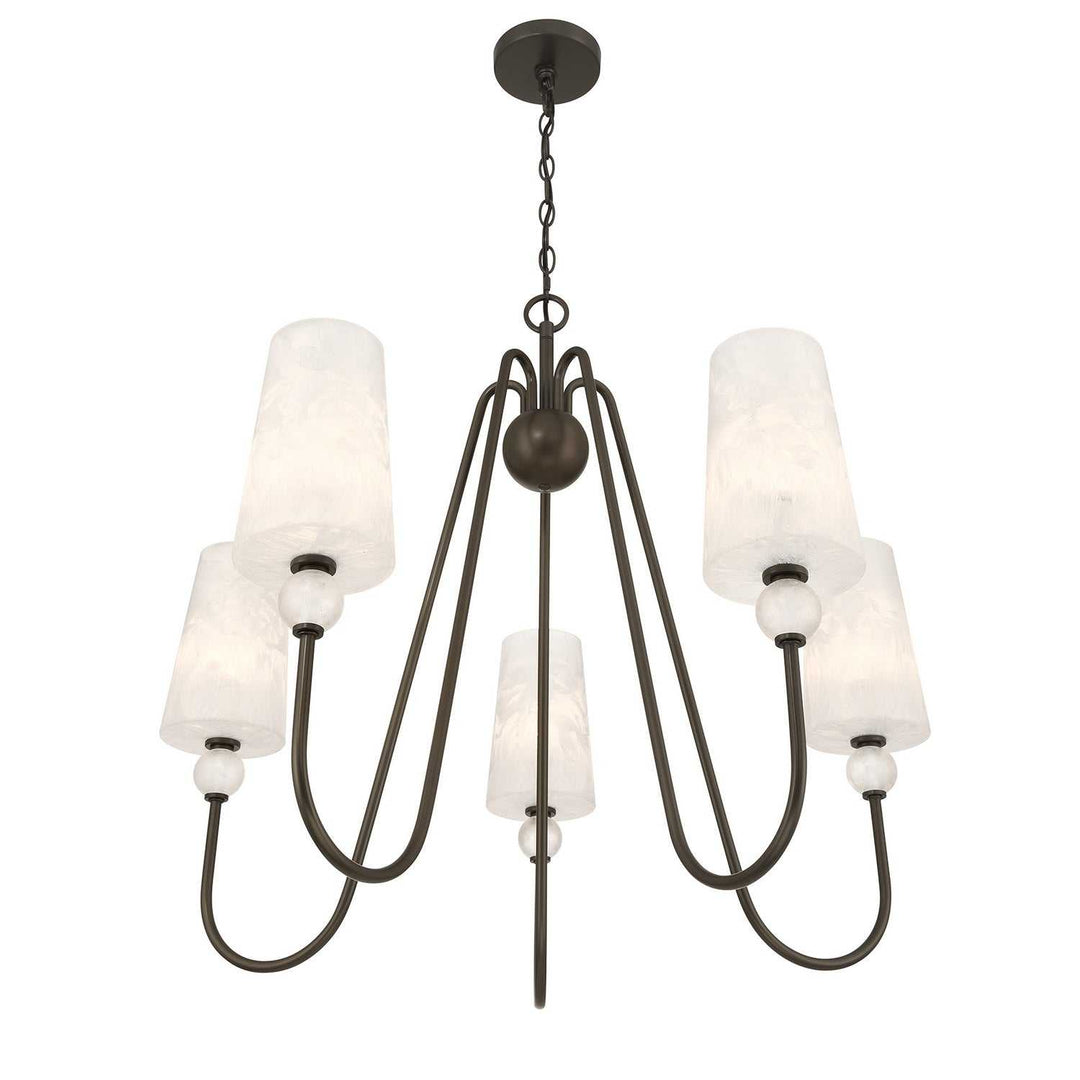 Sheldon Five Light Chandelier in Mediterranean Bronze Savoy House