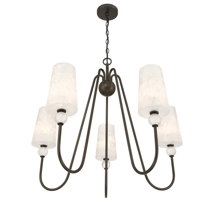 Sheldon Five Light Chandelier in Mediterranean Bronze Savoy House