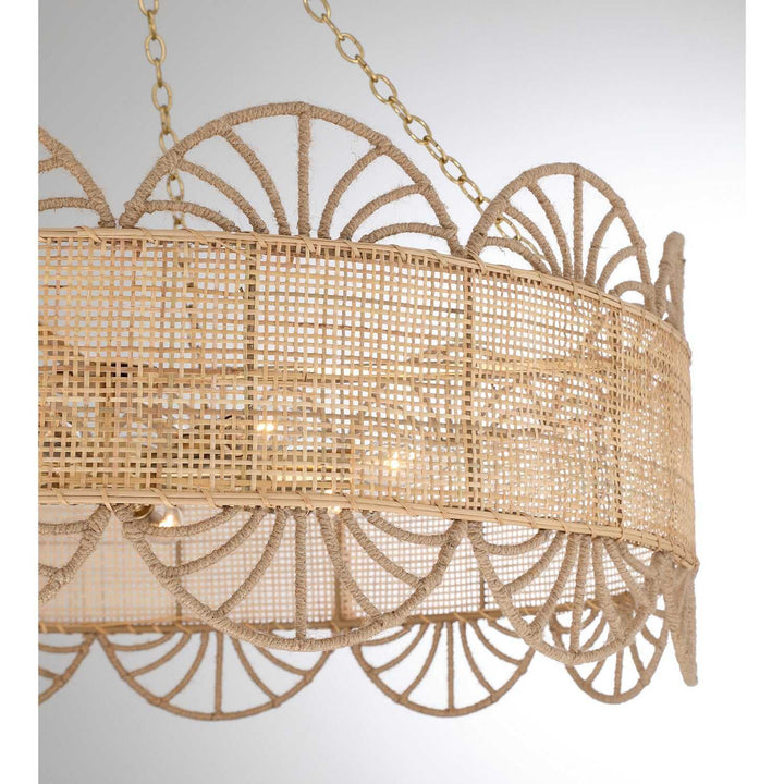 Shawnee Eight Light Chandelier in Warm Brass Savoy House
