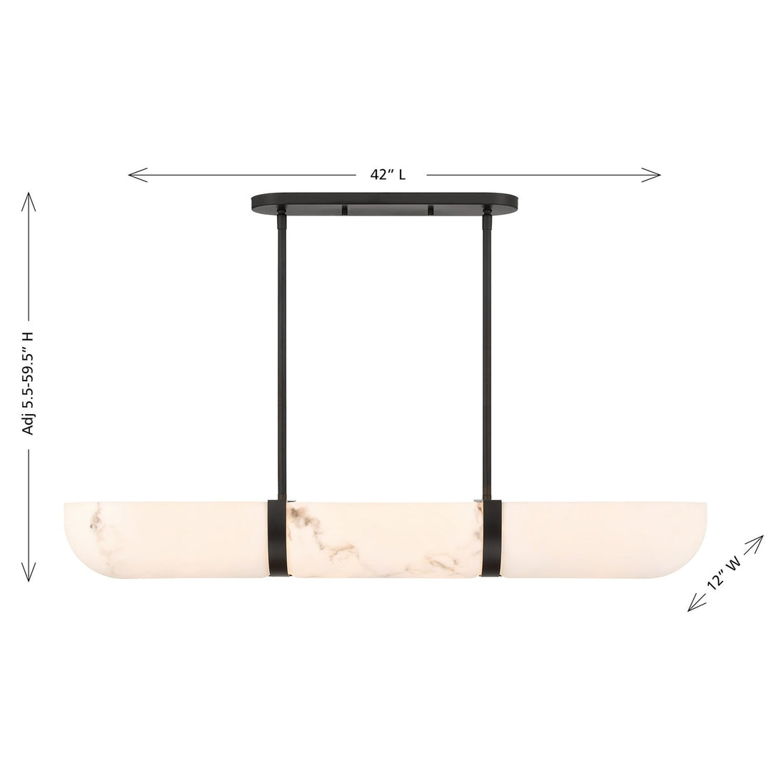Chalfont Four Light Chandelier in Matte Black Savoy House