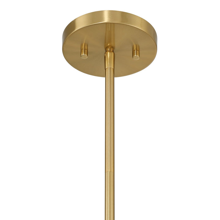 Cannon Six Light Chandelier in Warm Brass and Rope Savoy House