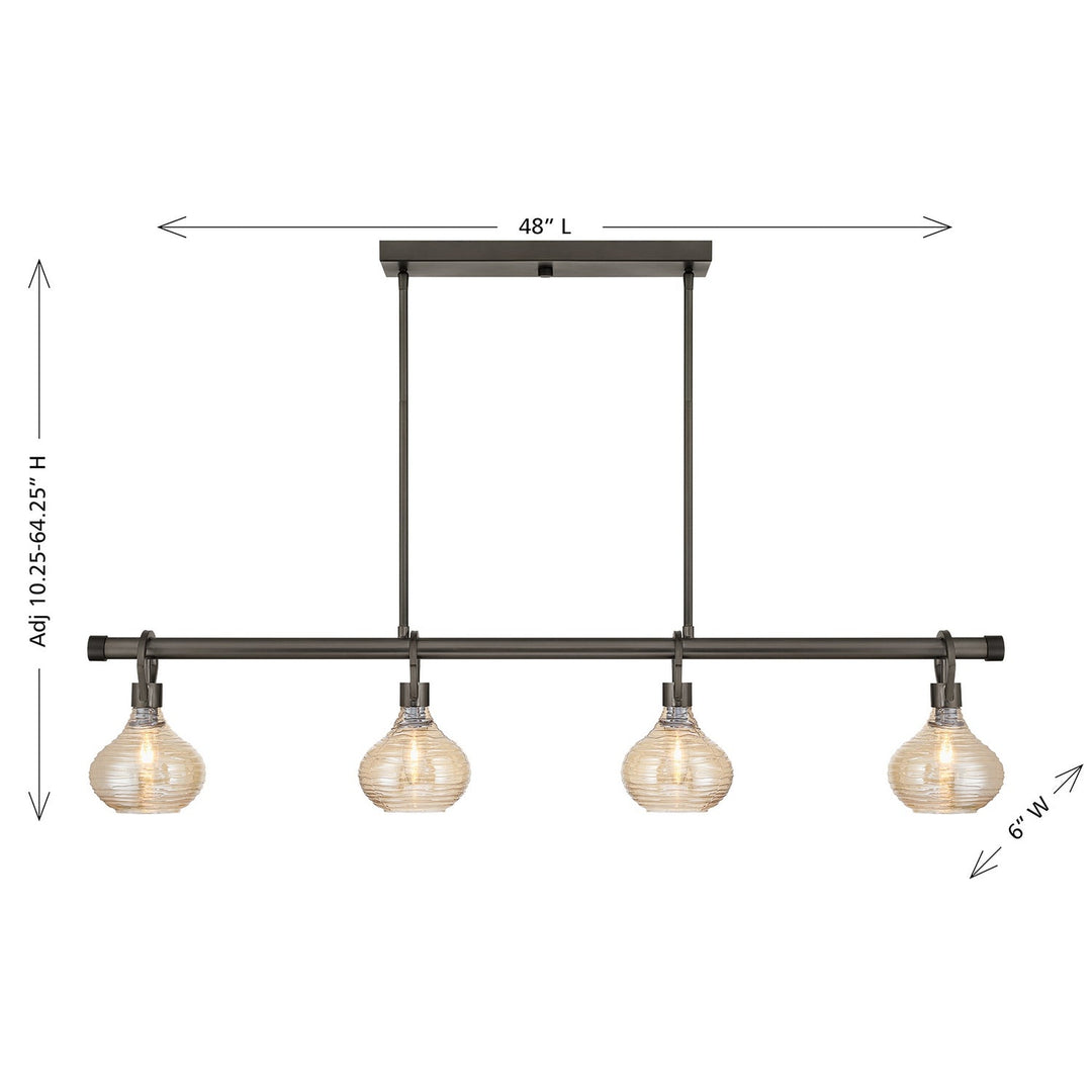 Sheriden Four Light Chandelier in Mediterranean Bronze Savoy House