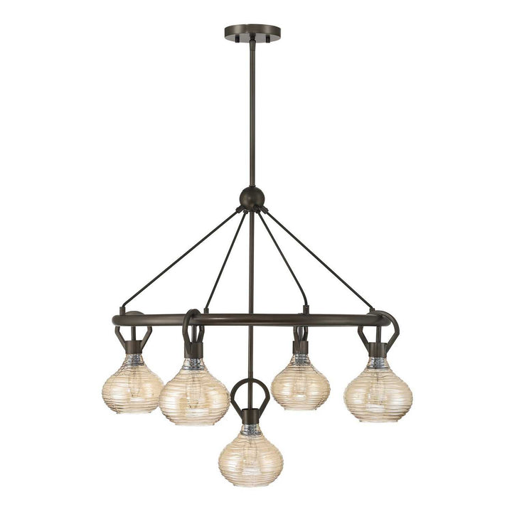 Sheriden Five Light Chandelier in Mediterranean Bronze Savoy House