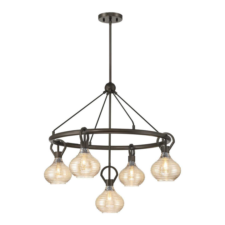 Sheriden Five Light Chandelier in Mediterranean Bronze Savoy House