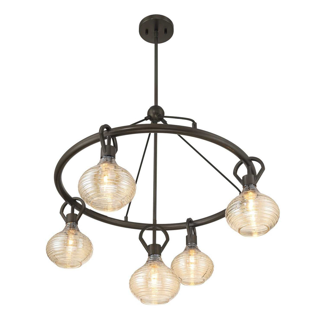 Sheriden Five Light Chandelier in Mediterranean Bronze Savoy House