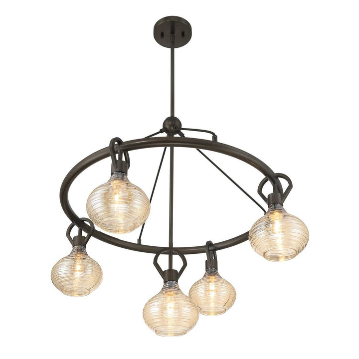 Sheriden Five Light Chandelier in Mediterranean Bronze Savoy House