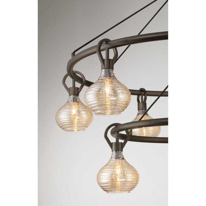 Sheriden Ten Light Chandelier in Mediterranean Bronze Savoy House