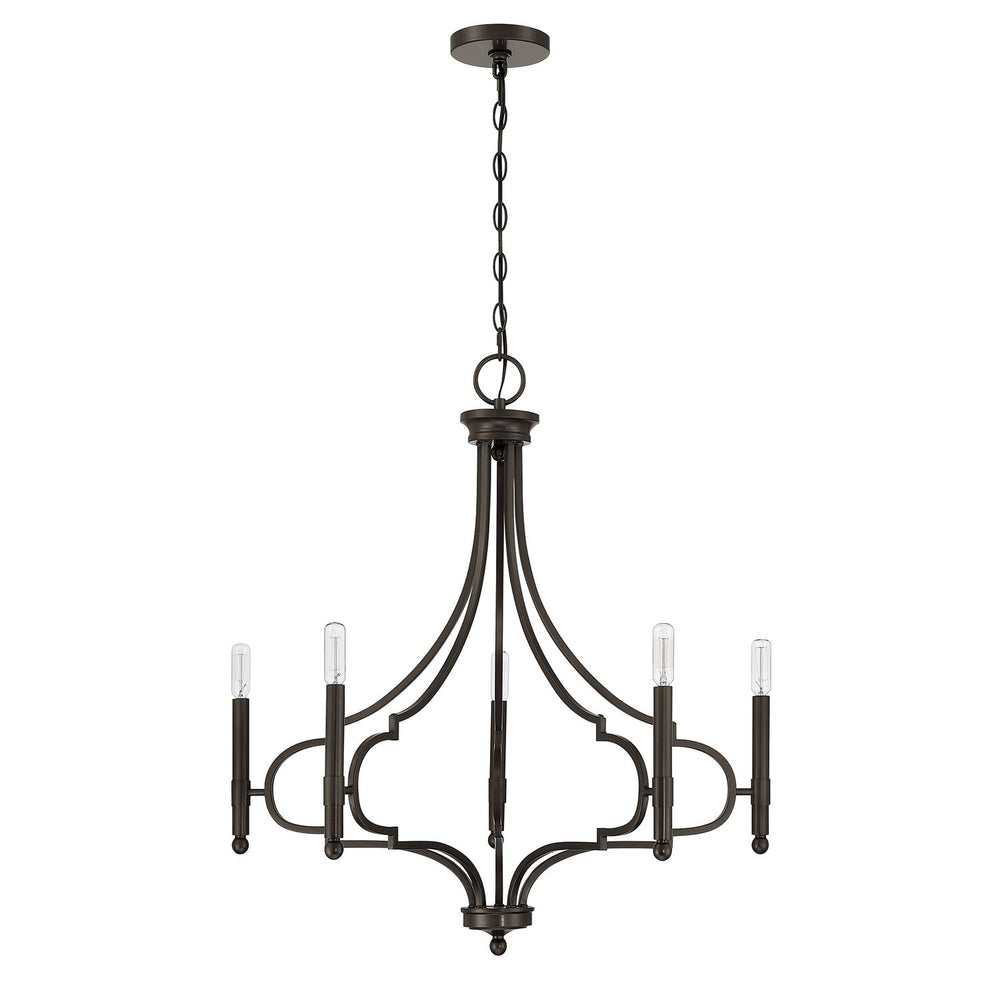 Woodlawn Five Light Chandelier in Mediterranean Bronze Savoy House