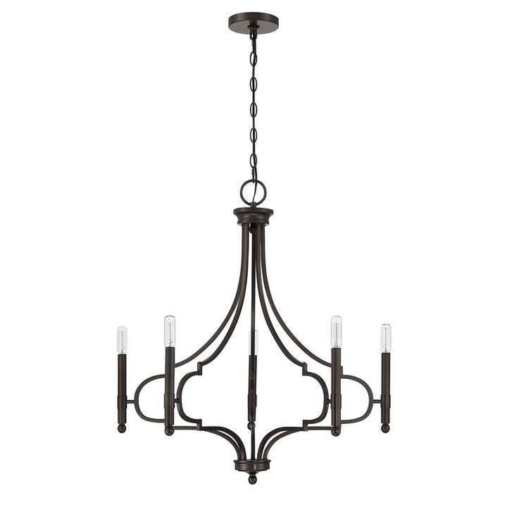 Woodlawn Five Light Chandelier in Mediterranean Bronze Savoy House