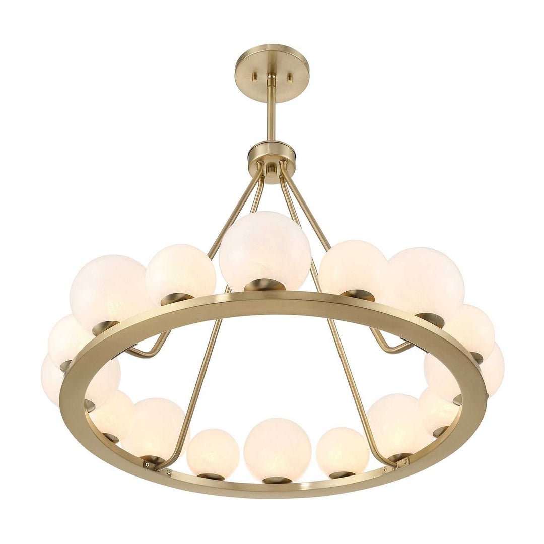 Loudon 16 Light Chandelier in Noble Brass Savoy House