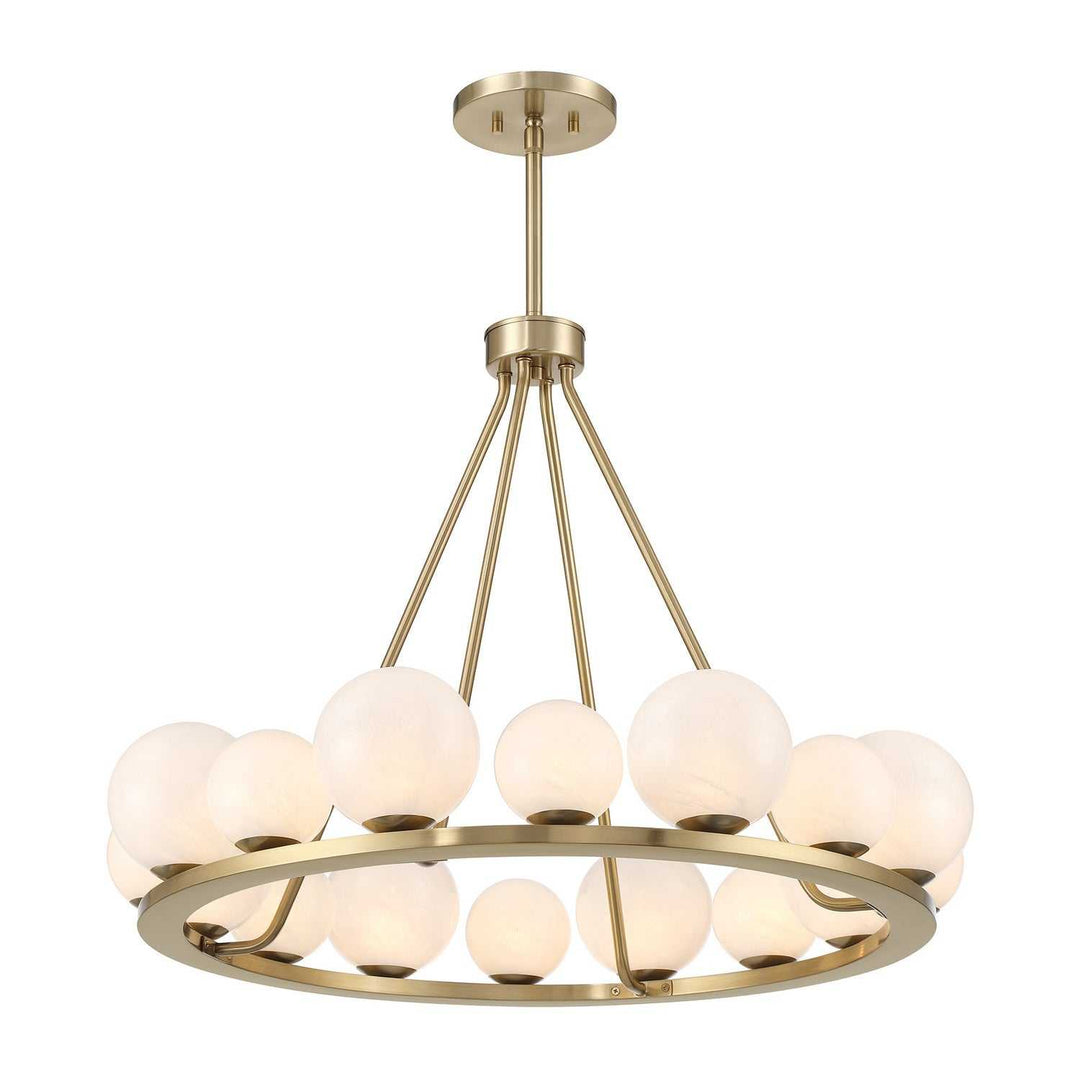 Loudon 16 Light Chandelier in Noble Brass Savoy House