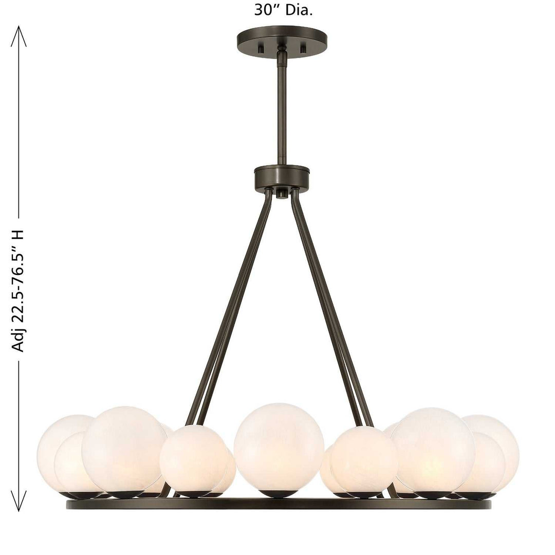 Loudon 16 Light Chandelier in Mediterranean Bronze Savoy House