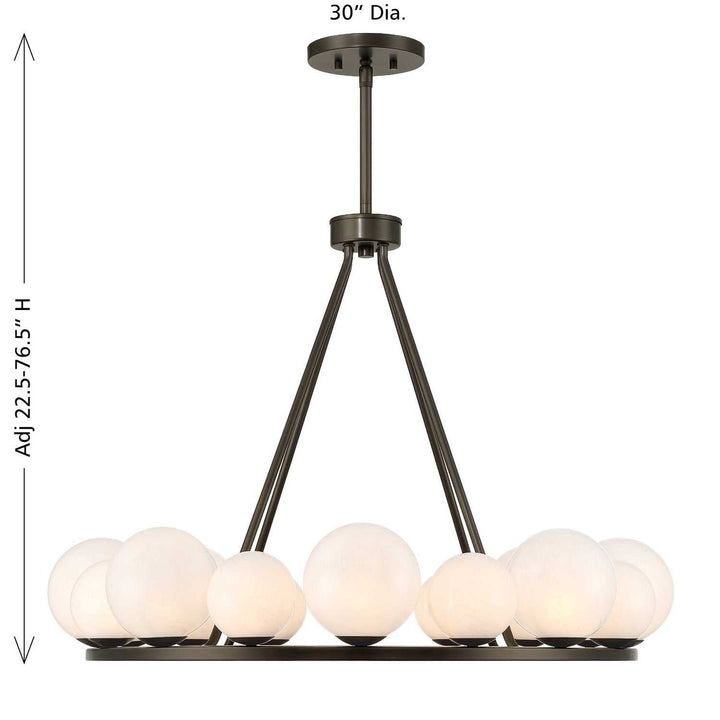 Loudon 16 Light Chandelier in Mediterranean Bronze Savoy House