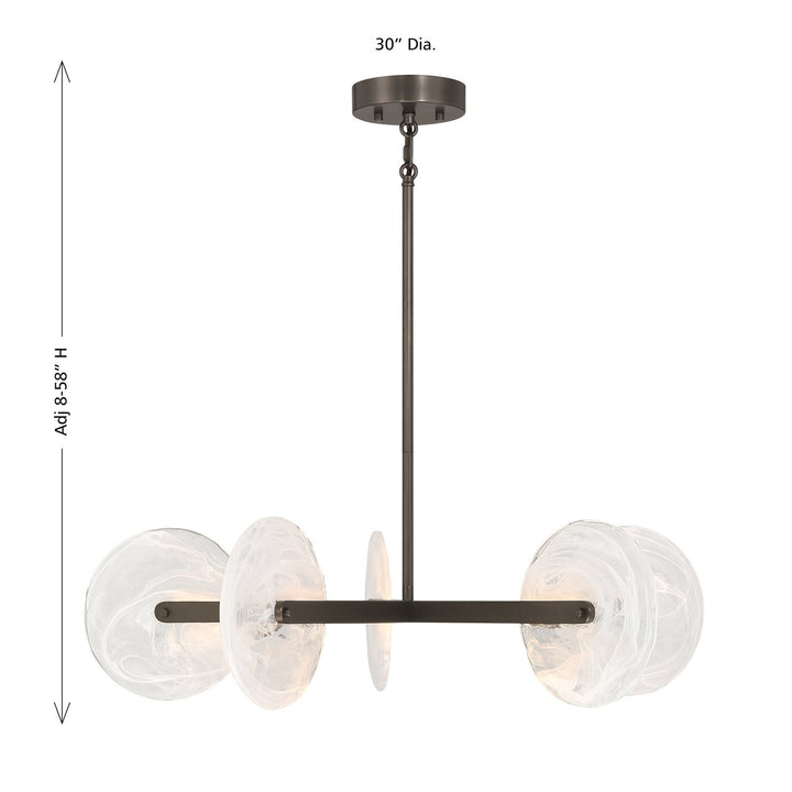 Ainslie LED Chandelier in Mediterranean Bronze Savoy House