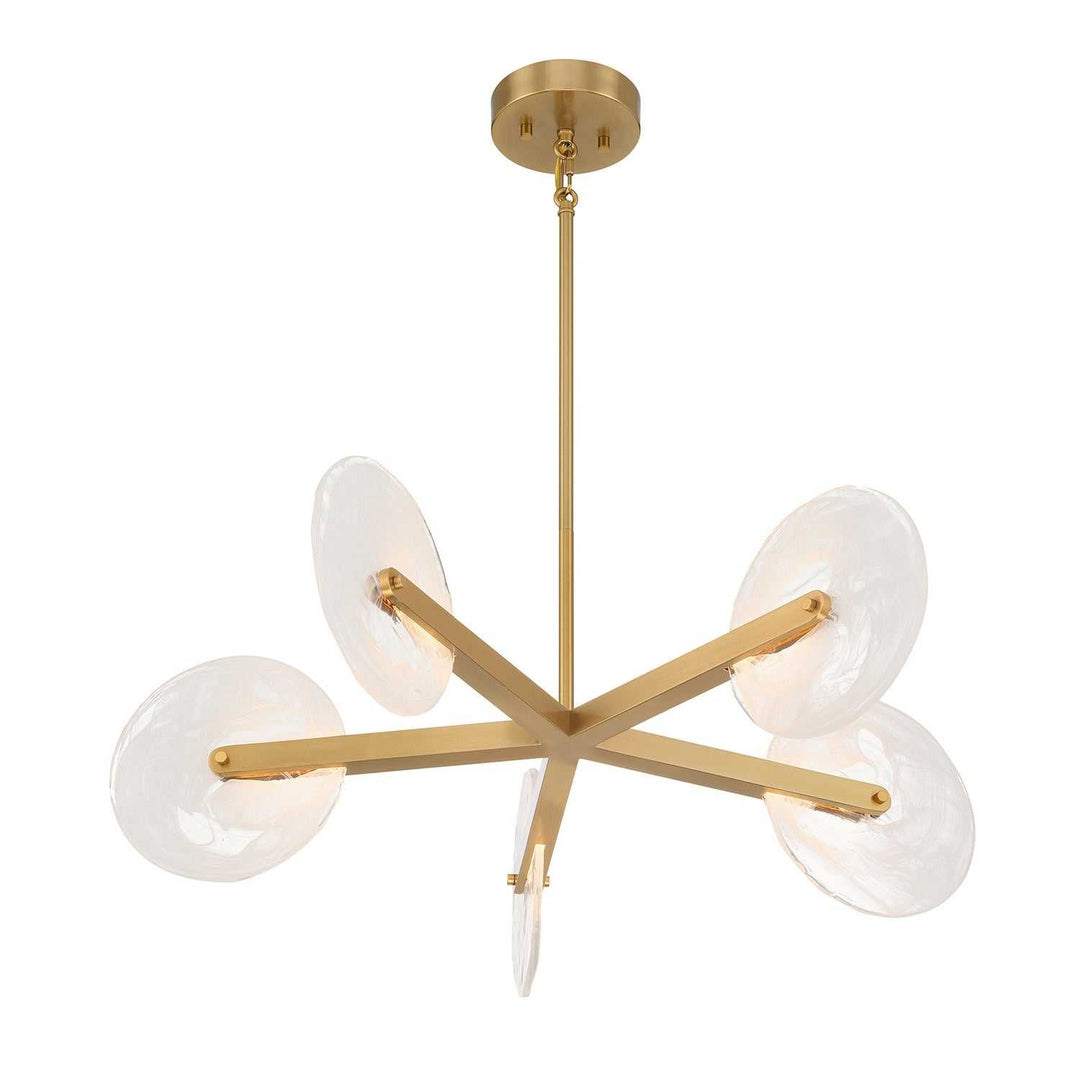 Ainslie LED Chandelier in Warm Brass Savoy House