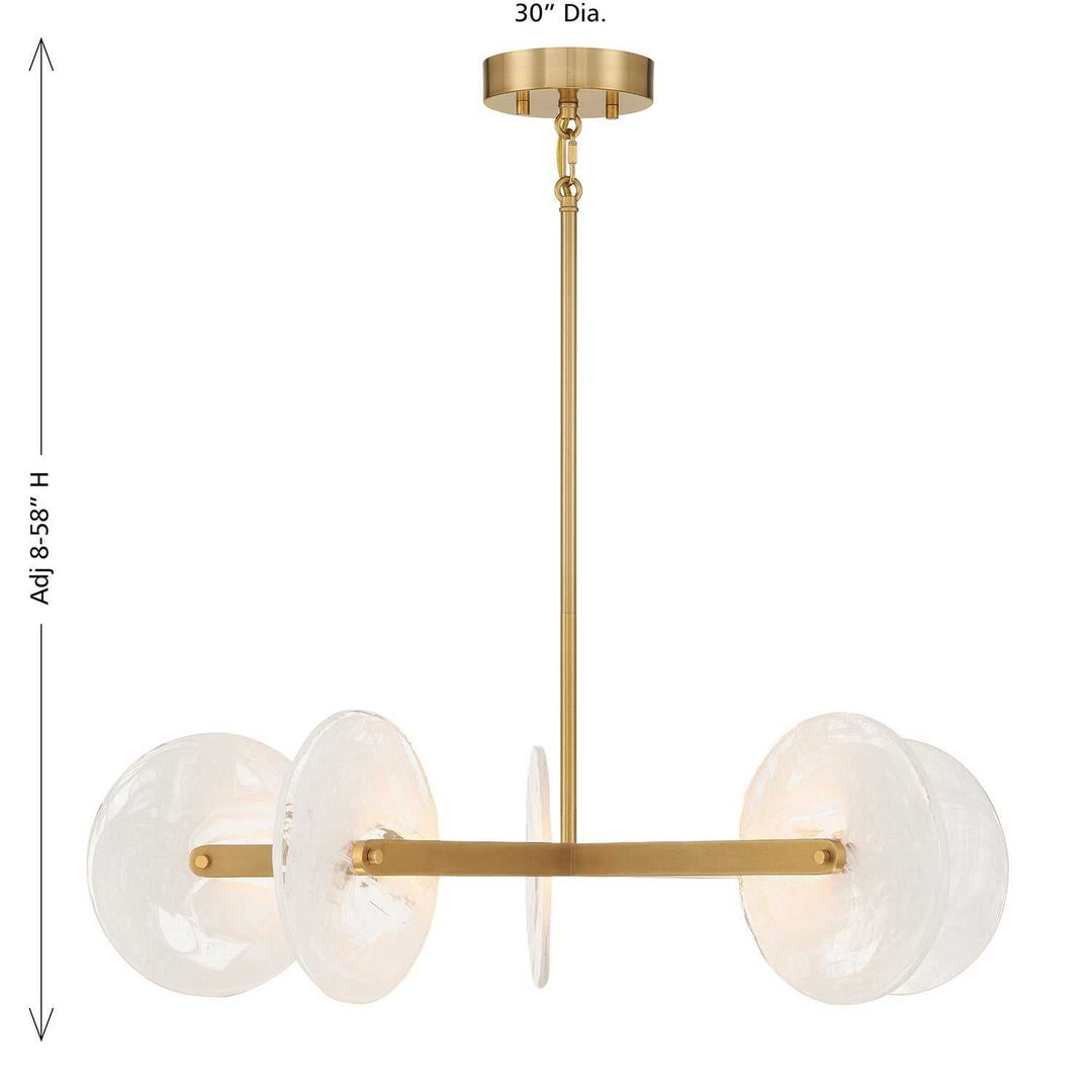 Ainslie LED Chandelier in Warm Brass Savoy House
