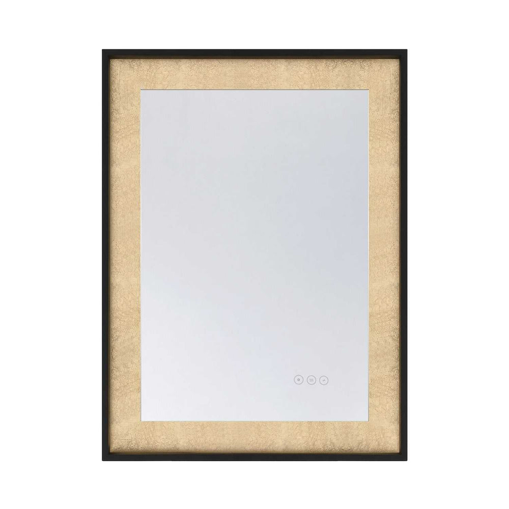 Corvalis LED Mirror in Sand Black and Gold Leaf Savoy House