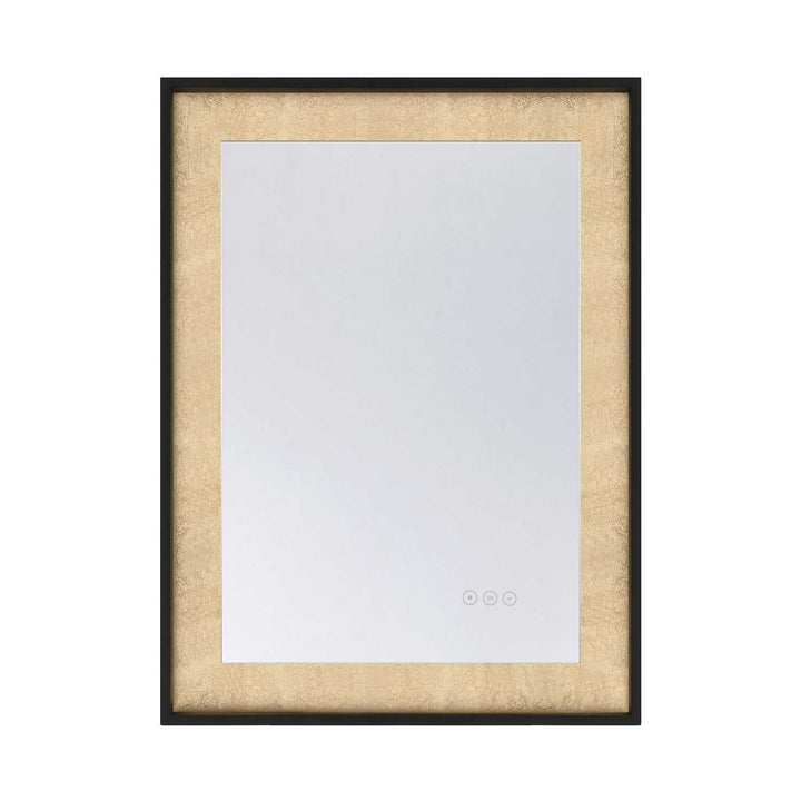 Corvalis LED Mirror in Sand Black and Gold Leaf Savoy House
